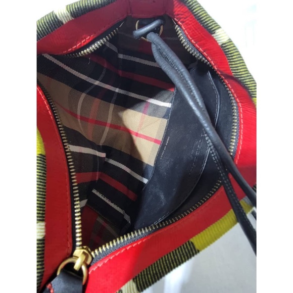 Authentic BURBERRY Tartan Fabric and Leather Clutch/Pouch - Picture 12 of 12